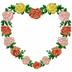 Hearts Embroidery Design 10